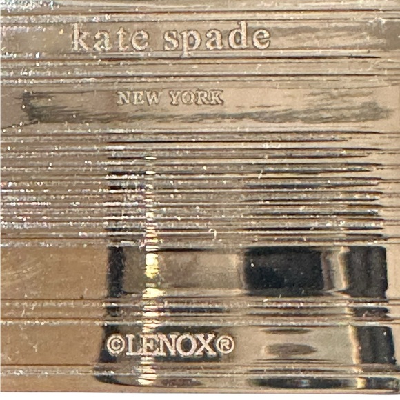 Kate Spade New York Lennox Library Stripe Silver Plate Napkin Rings—Set of 4 - Picture 7 of 9